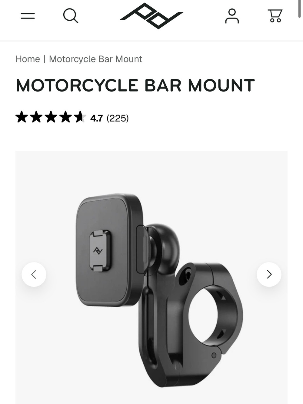 Motorcycle car phone mount